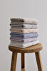 Picture of Koza Home Ivory Lilac Corduroy Micro Fiber 100% Cotton 2-Piece Bath Towel Set 50 X 90 - 70 X 140 1129A 50 90 - 70 x 140