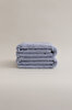 Picture of Koza Home Ivory Blue Corduroy Micro Fiber 100% Cotton 2-Piece Bath Towel Set 50 X 90 - 70 X 140 1130A 50 90 - 70 x 140