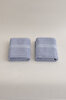 Picture of Koza Home Ivory Blue Corduroy Micro Fiber 100% Cotton 2-Piece Bath Towel Set 50 X 90 - 70 X 140 1130A 50 90 - 70 x 140