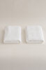 Picture of Koza Home Ivory White Corduroy Micro Fiber 100% Cotton 2-Piece Hand Face Towel Set 50 X 90 - 50 X 90 1131A 50 x 90 - 50 90