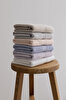 Picture of Koza Home Ivory White Corduroy Micro Fiber 100% Cotton 2-Piece Hand Face Towel Set 50 X 90 - 50 X 90 1131A 50 x 90 - 50 90