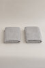 Picture of Koza Home Ivory Gray Corduroy Micro Fiber 100% Cotton 2-Piece Hand Face Towel Set 50 X 90 - 50 X 90 1132A 50 x 90 - 50 90