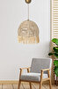 Picture of Koza Carpet Halo Metal Macrame Detailed Straw Tassel Bohemian Chandelier 9091 30 x 80