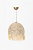 Picture of Koza Carpet Halo Metal Macrame Detailed Straw Tassel Bohemian Chandelier 9091 30 x 80