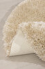 Picture of Koza Home Douro Shaggy Bath Mat Beige Non-Slip Base Circle 80 x 80 cm 80 x 80