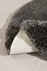 Picture of Koza Home Douro Shaggy Bath Mat Smoke Non-Slip Base Circle 100 x 100 cm 100 x 100