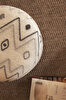 Picture of Koza Home Bliss Gray Ethnic Patterned Cream Puff 45 X H 42 Cm 4280 45 x 42