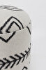 Picture of Koza Home Bliss Black Ethnic Patterned Cream Pouf 45 XH 42 Cm 4281 45 x 42