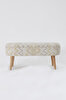Picture of Koza Home Bliss Yellow Ethnic Patterned Cream Bench 40 X 100 XH 47 Cm 4282 100 x 47