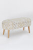 Picture of Koza Home Bliss Yellow Ethnic Patterned Cream Bench 40 X 100 XH 47 Cm 4282 100 x 47