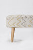 Picture of Koza Home Bliss Yellow Ethnic Patterned Cream Bench 40 X 100 XH 47 Cm 4282 100 x 47