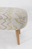 Picture of Koza Home Bliss Yellow Ethnic Patterned Cream Bench 40 X 100 XH 47 Cm 4282 100 x 47