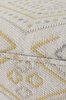 Picture of Koza Home Bliss Yellow Ethnic Patterned Cream Bench 40 X 100 XH 47 Cm 4282 100 x 47
