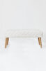 Picture of Koza Home Bliss Cream Embossed Textured Bench 42 X 91 XH 42 Cm 4283 91 x 42
