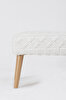 Picture of Koza Home Bliss Cream Embossed Textured Bench 42 X 91 XH 42 Cm 4283 91 x 42