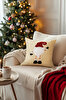 Picture of Koza Home Charm Santa Claus Punch Embroidery Beige Cushion 43X43 35251A 43 x 43