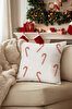Picture of Koza Home Charm Candy Cane Embroidered Cream Cushion 45X45 35255A 45 x 45