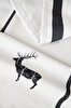 Picture of Koza Home Charm Black Deer Printed Cream Runner 45X140 35261A 45 x 140