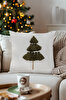 Picture of Koza Home Charm Special Tassel Stitch Pine Tree Motif Cream Cushion 45X45 35258A 45 x 45