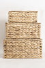 Picture of Koza Home Meander Water Hyacinth Rectangular Lidded Basket Set of 3 5111 Single