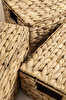 Picture of Koza Home Meander Water Hyacinth Rectangular Lidded Basket Set of 3 5111 Single