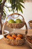 Picture of  Koza Home Meander Water Hyacinth 2 Tier Round Presentation 5121