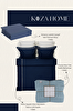 Picture of  Koza Home Dowry Set Navy Blue Mini, Bedroom Set, Double Duvet Cover Set, Sheet Set and Blanket