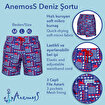 Picture of Anemoss Crab Men's Swim Short with Three Pockets, Mesh Inside, Elastic and Laced Waist