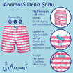 Picture of Anemoss Anchor Men's Swim Short with Three Pockets, Mesh Inside, Elastic and Laced Waist