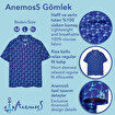 Anemoss Çapa Desenli %100 Viskon Yumuşak Nefes Alabilir Kumaşlı Erkek Gömlek . ürün görseli