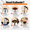 Any Morning Jun-6 Espresso Kahve Makinesi Paslanmaz Çelik Moka Pot 300 Ml. ürün görseli
