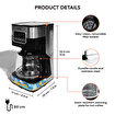 Picture of  Any Morning SH21615S  Filter Coffee Maker, 10 Cups, 1.5L, Programmable, Touch Screen, Anti-Drip, Strength Control