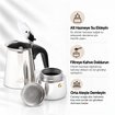Any Morning Moka Pot 300 ml (6 Shot) 18/10 Paslanmaz Çelik Espresso Demleme Potu FE001-6. ürün görseli