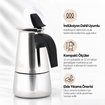 Any Morning Moka Pot 300 ml (6 Shot) 18/10 Paslanmaz Çelik Espresso Demleme Potu FE001-6. ürün görseli