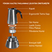 Any Morning 300 ml Paslanmaz Çelik Moka Pot, İndüksiyon Uyumlu Gümüş Rengi FE001-6. ürün görseli