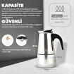 Any Morning 300 ml Paslanmaz Çelik Moka Pot, İndüksiyon Uyumlu Gümüş Rengi FE001-6. ürün görseli