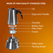 Picture of Any Morning Stainless Steel Moka Pot, 300 ml, Induction Base, 6-Cup Espresso Maker