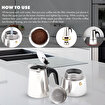 Picture of Any Morning Stainless Steel Moka Pot, 300 ml, Induction Base, 6-Cup Espresso Maker