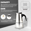 Picture of Any Morning Stainless Steel Moka Pot, 300 ml, Induction Base, 6-Cup Espresso Maker