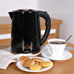 Picture of Any Morning Electric Kettle, 1.8L, 61 oz BPA-Free Stainless Steel, Auto Shut-Off, LED, Black, DE231801
