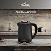 Picture of Any Morning Electric Kettle, 1.8L, 61 oz BPA-Free Stainless Steel, Auto Shut-Off, LED, Black, DE231801
