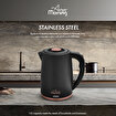 Picture of Any Morning Electric Kettle, 1.8L, 61 oz BPA-Free Stainless Steel, Auto Shut-Off, LED, Black, DE231801