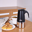 Any Morning FE001-6 Çelik Moka Pot, 300 ml, İndüksiyon Uyumlu, 6 Fincan, 18/10 Paslanmaz Çelik, Siyah. ürün görseli