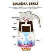 Any Morning FE001-6 Çelik Moka Pot, 300 ml, İndüksiyon Uyumlu, 6 Fincan, 18/10 Paslanmaz Çelik, Siyah. ürün görseli