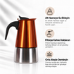 Any Morning 300 ml Paslanmaz Çelik Moka Pot İndüksiyon Uyumlu Bakır Rengi FE001-6. ürün görseli
