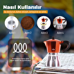 Any Morning 240 ml Alüminyum Moka Pot Espresso Kahve Makinesi Bakır Renk HES-6. ürün görseli