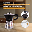 Any Morning HES-6 Alüminyum Espresso Kahve Makinesi Moka Pot 240 ml - Siyah Renk. ürün görseli