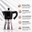 Any Morning 240 ml Alüminyum Moka Pot Espresso Kahve Makinesi Siyah HES-6. ürün görseli