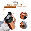 Any Morning 400 ml Paslanmaz Çelik Termos Mug, Çift İşlevli Sızdırmaz kapaklı, Bakır SI232021. ürün görseli