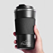 Any Morning BA21549 Paslanmaz Çelik Termos Mug 500 Ml Siyah, Kaymaz Silikon Halka, Sızdırmaz Kapak. ürün görseli